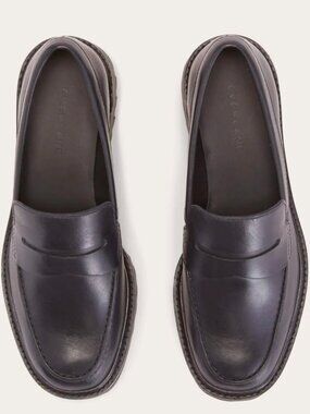 Everlane Lug Penny Loafer Classic Black Leather Chunky Sole Women's Sizes NEW